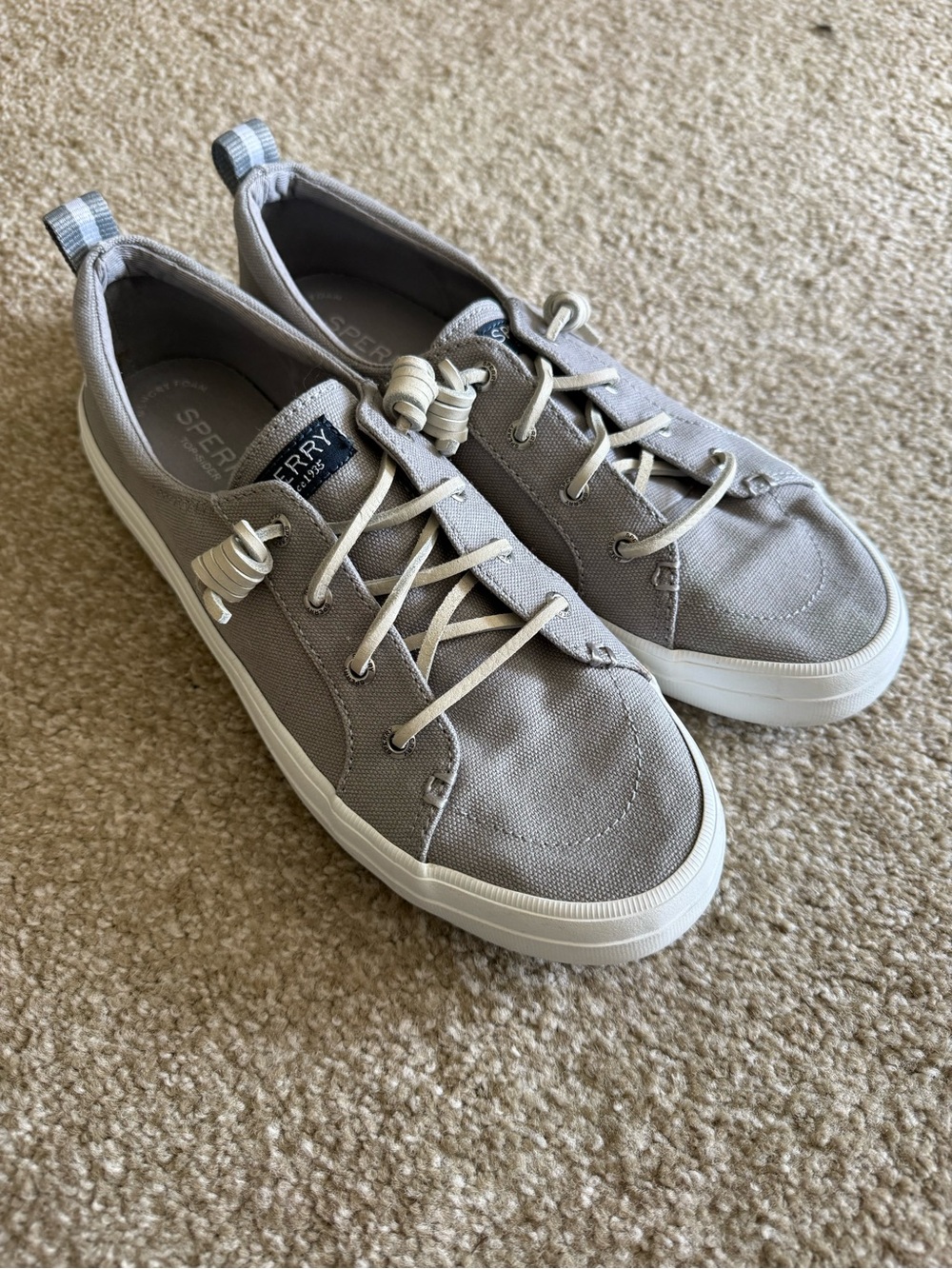 Sperry Top-Sider Canvas Slip-On Sneakers in Gray